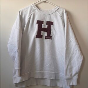 League White Harvard Crewneck